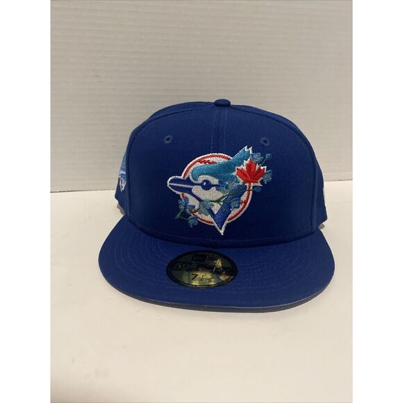 Toronto Blue Jays New Era 59FIFTY Hat 1993 World Series Patch Fitted Sz 7 1/4 - Picture 1 of 6
